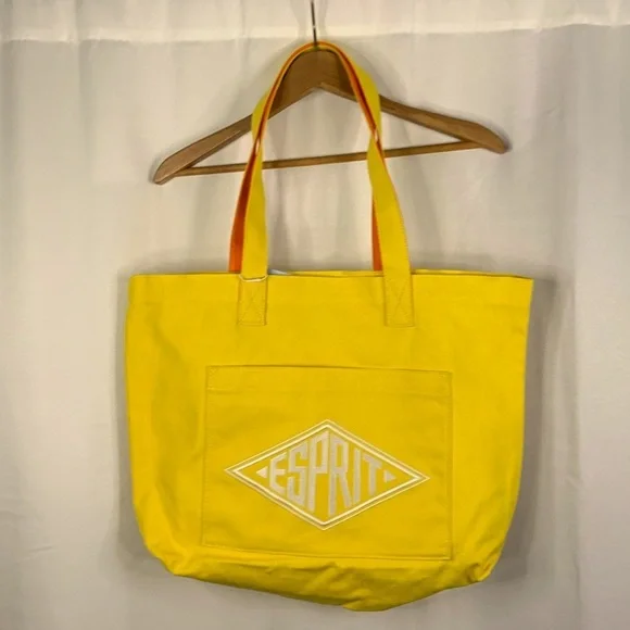 Esprit Yellow Tote Bag- NWT - Picture 3 of 11
